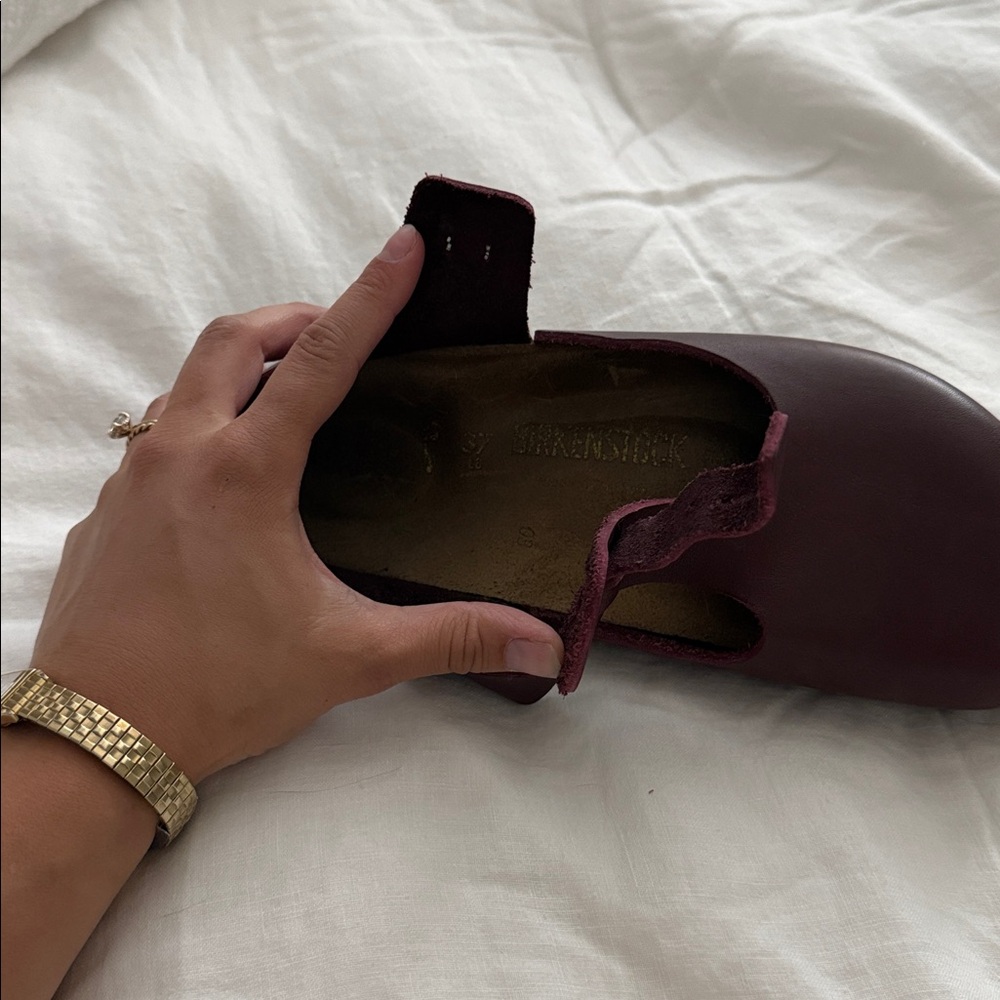 Birkenstock Women's Burgundy Mary Jane Clogs - Picture 4 of 4